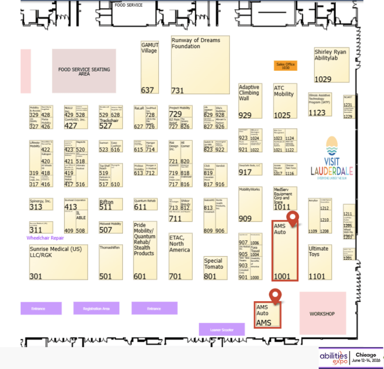 abilities expo 2026 ams auto booth location